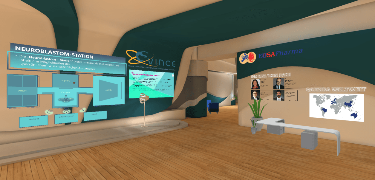 EUSA pharma company presentation in VR office room