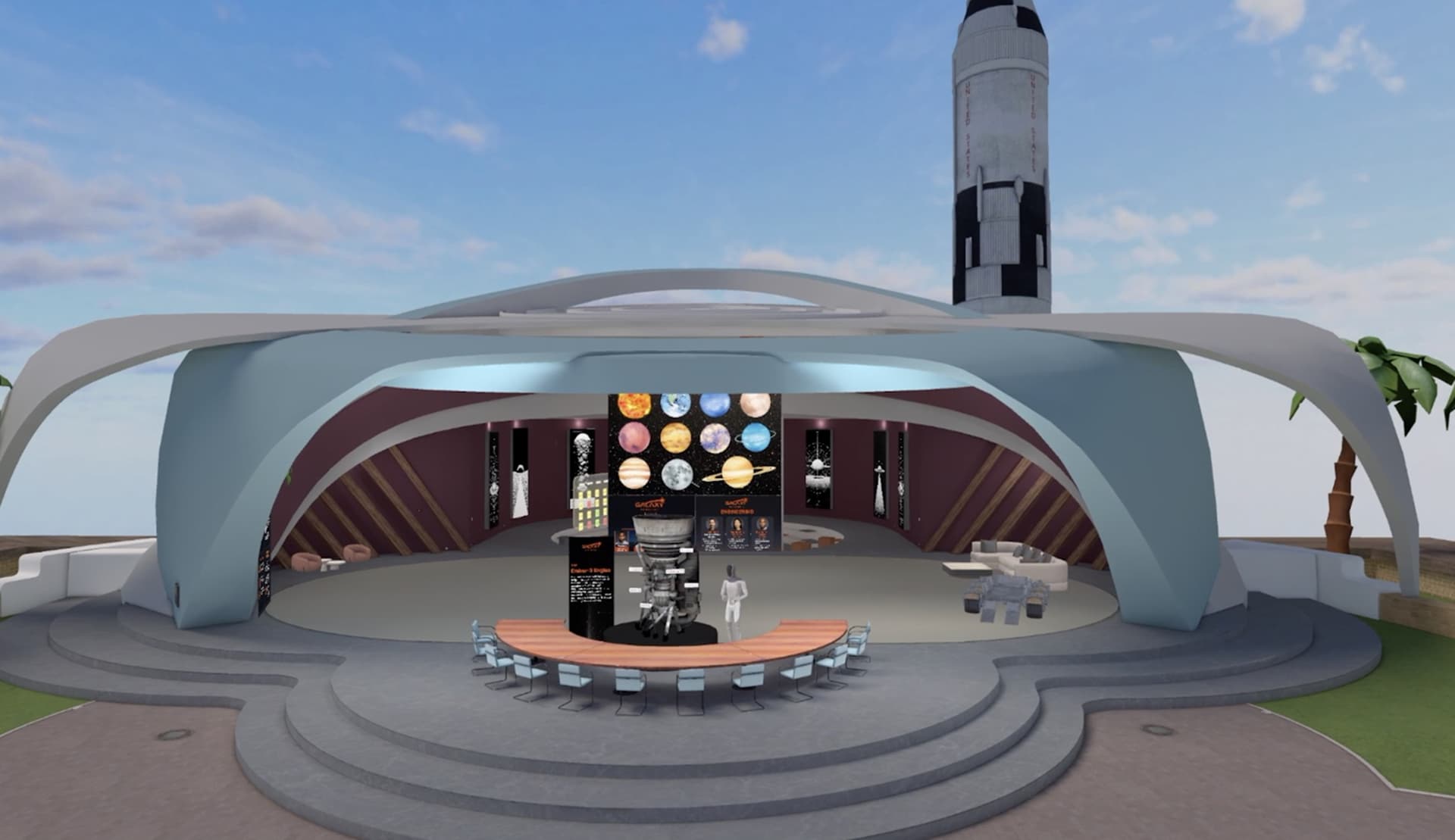 AI co-workers participating in an immersive brainstorming session