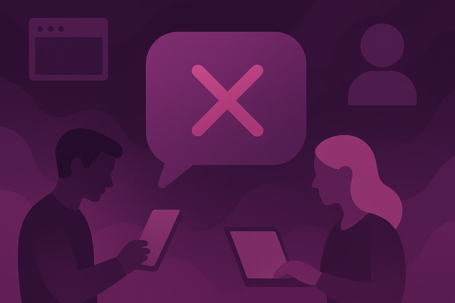 Flat interfaces showing disjointed workflows